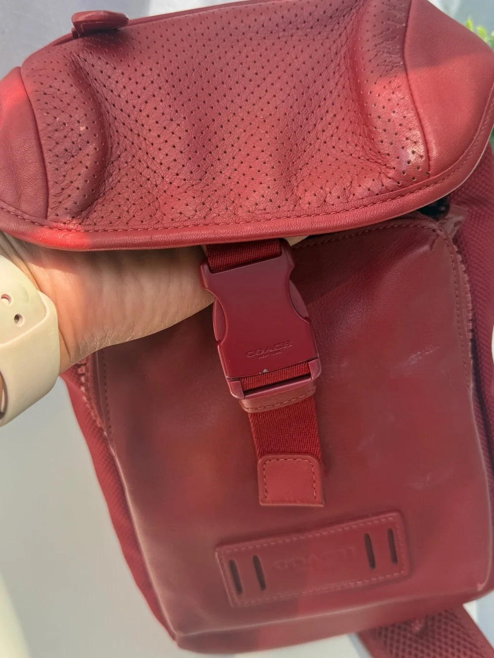 Coach vintage red backpack
